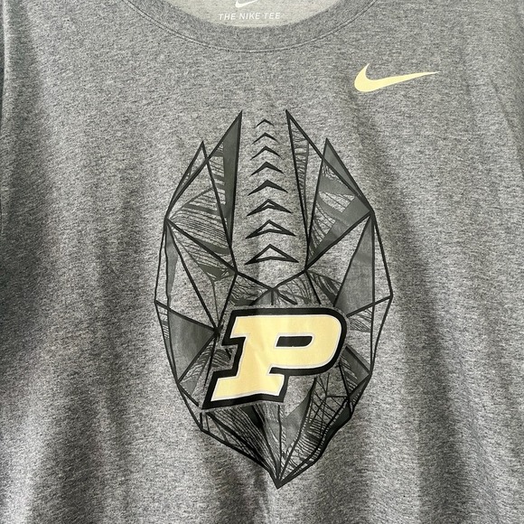 Nike Purdue Boilermakers Shirt Mens Medium Gray Short Sleeve Dri Fit XL - Picture 6 of 8
